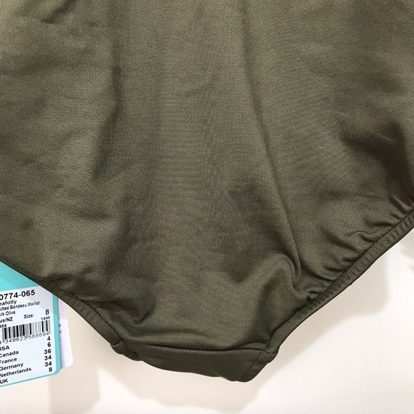 Seafolly Olive Green Swimsuit One Piece Halter - Picture 9 of 12